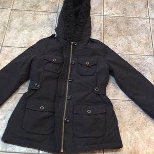 Banana Republic Down Hooded Utility Jacket